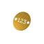 Gold 30mm Aluminium Number Tag With Two Mounting Holes