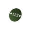 Dark Green 30mm Aluminium Number Tag With Two Mounting Holes