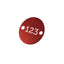 Red 30mm Aluminium Number Tag With Two Mounting Holes