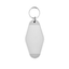 White Motel Style Retro Plastic Key Tag Available With Custom Print