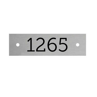 Rectangle Aluminium Number Tags with Two Drill Holes Horizontal