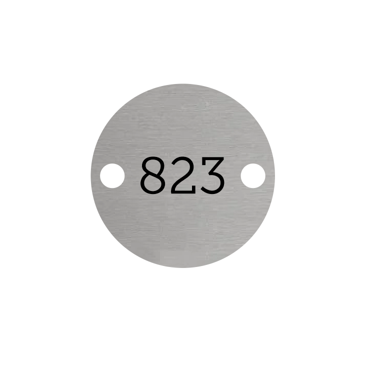 Number Labels Metal