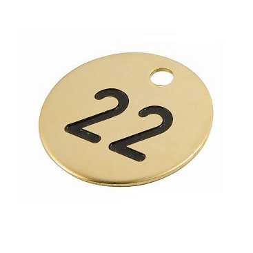 Brass Number Labels Key Tags