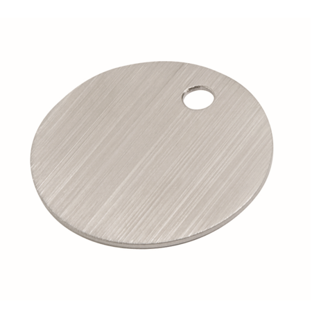 Round Blank Stainless Steel Number Tags with One Drill Hole