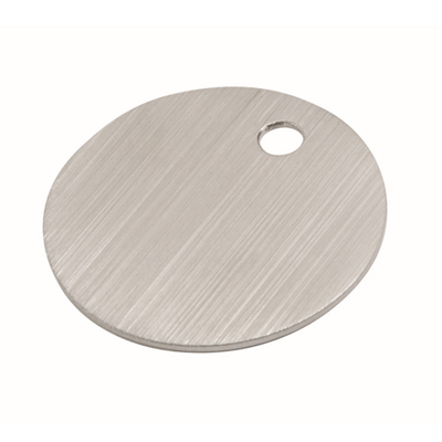 Round Blank Stainless Steel Number Tags with One Drill Hole