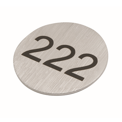 Round Stainless Steel Number Tags