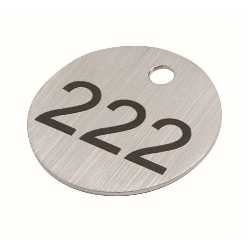 Metallic Numbers Tags Round Numbered Stainless Steel Tags | CombiCraft Australia
